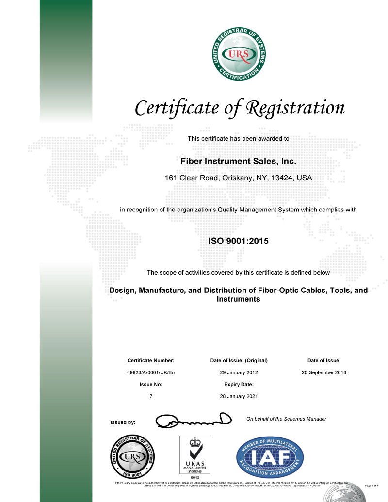 Our ISO Certification